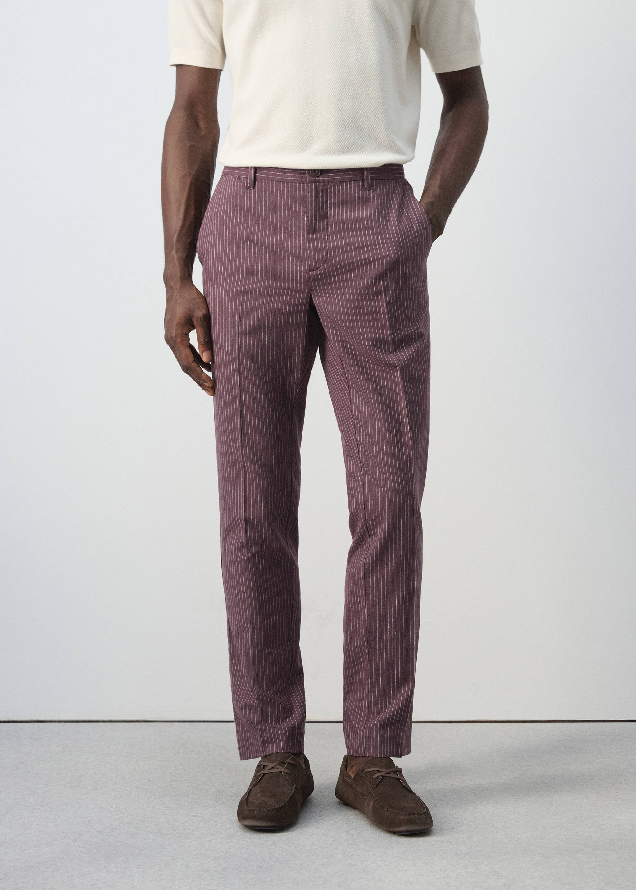Mango trousers rainier in plum-002