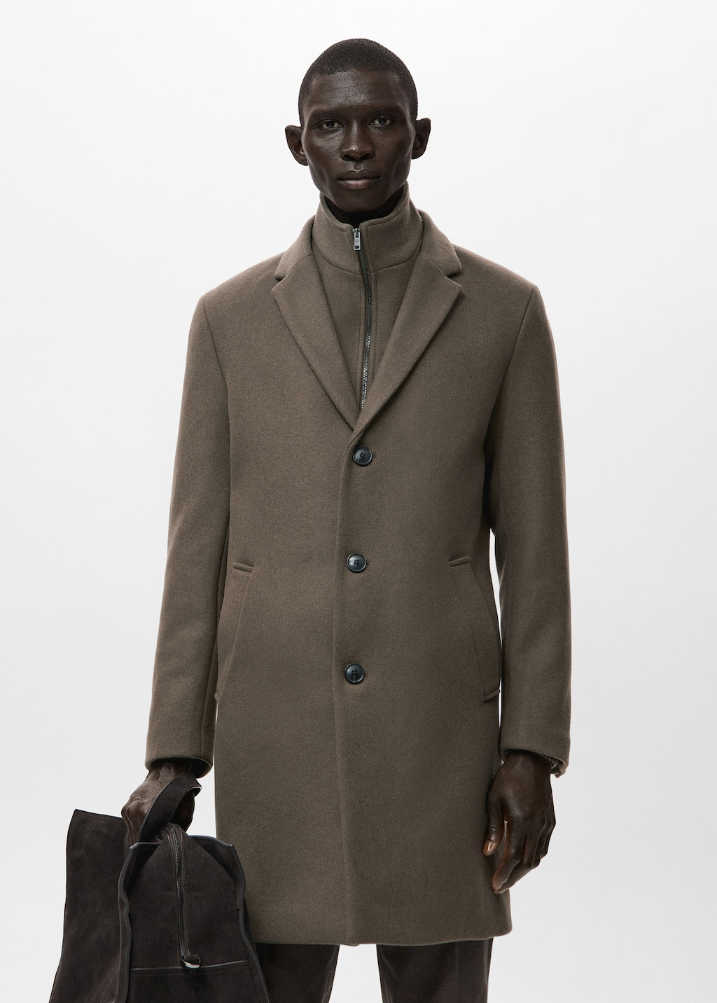 Mango coat uriel in mole - Image 1