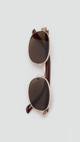 Mango sunglasses dijon in gold - Image 4