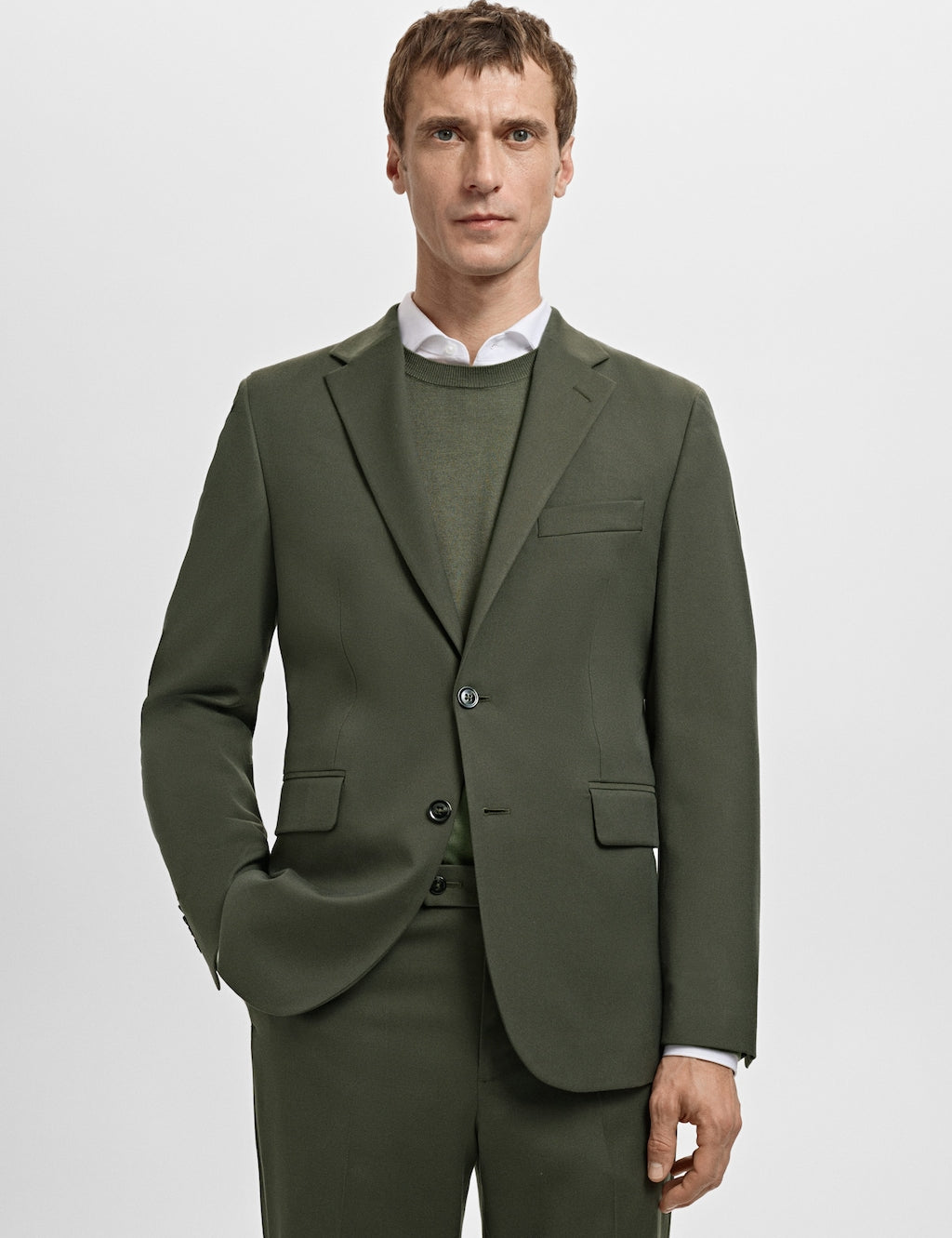 Mango blazer milan in khaki - Image 1