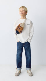 Mango jeans regular in dark denim-001