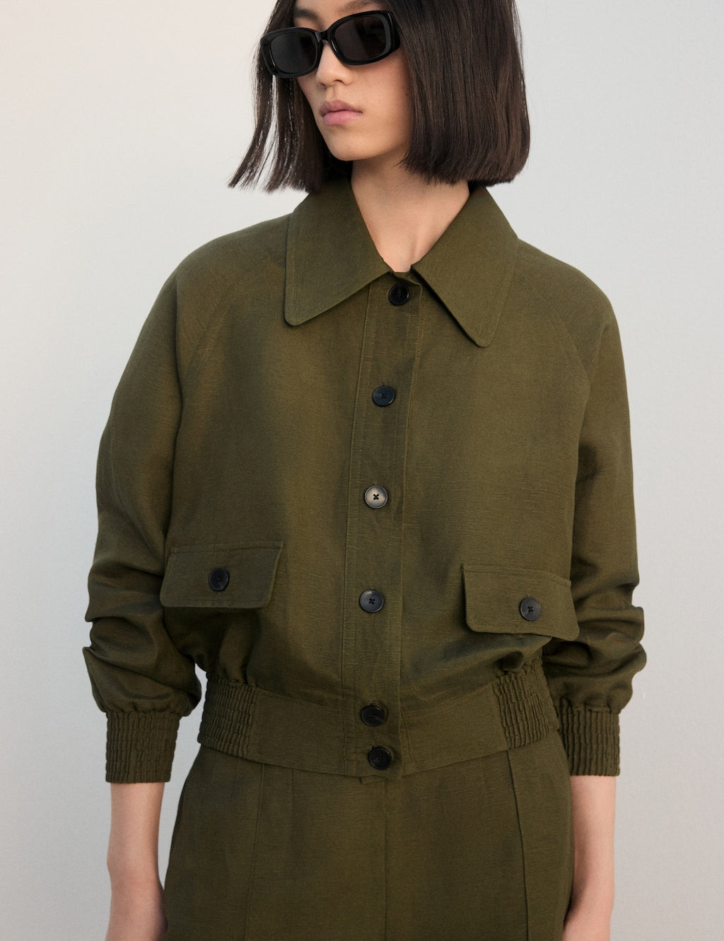 Mango jacket demi in khaki - Image 1