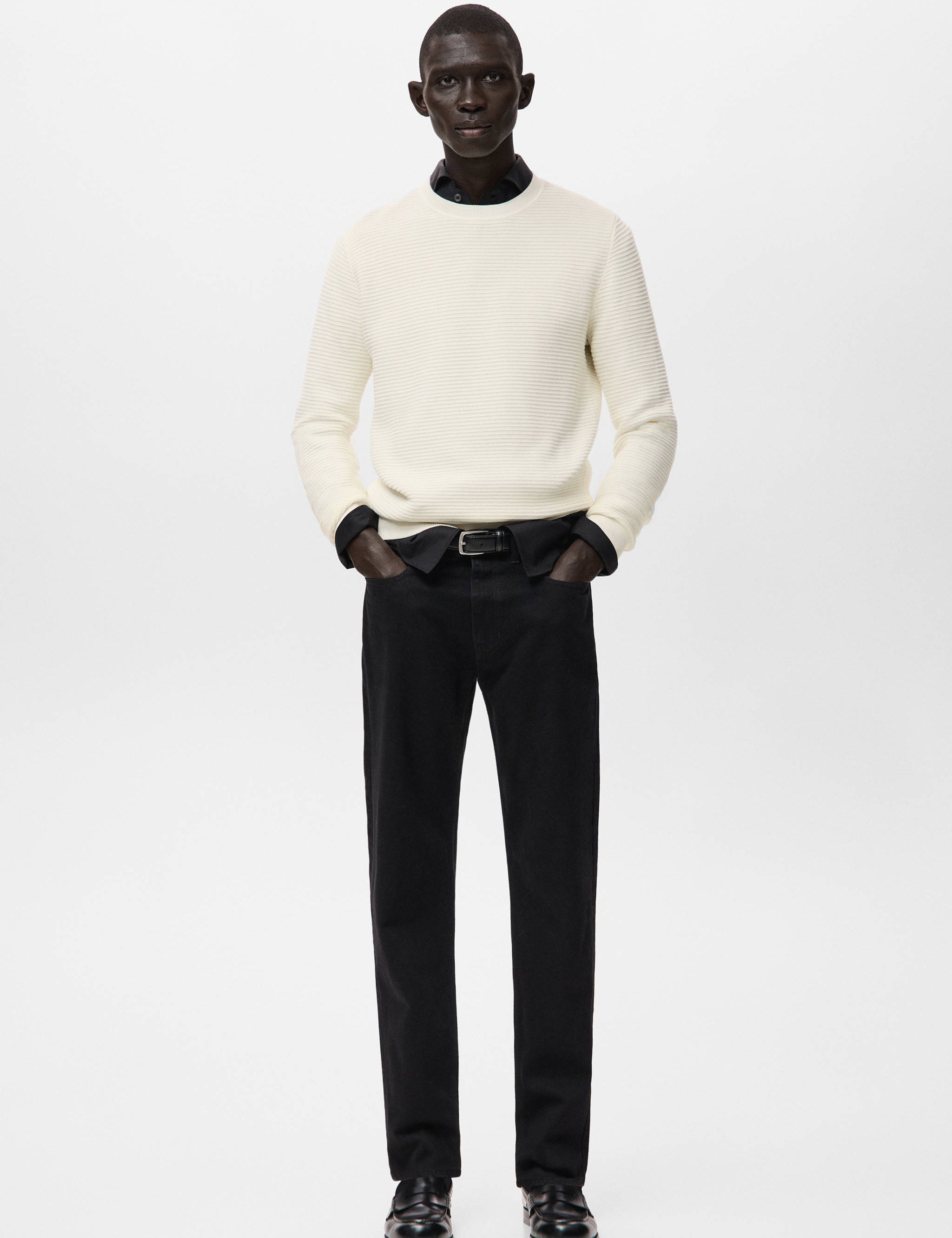 Mango sweater salas in off white-001