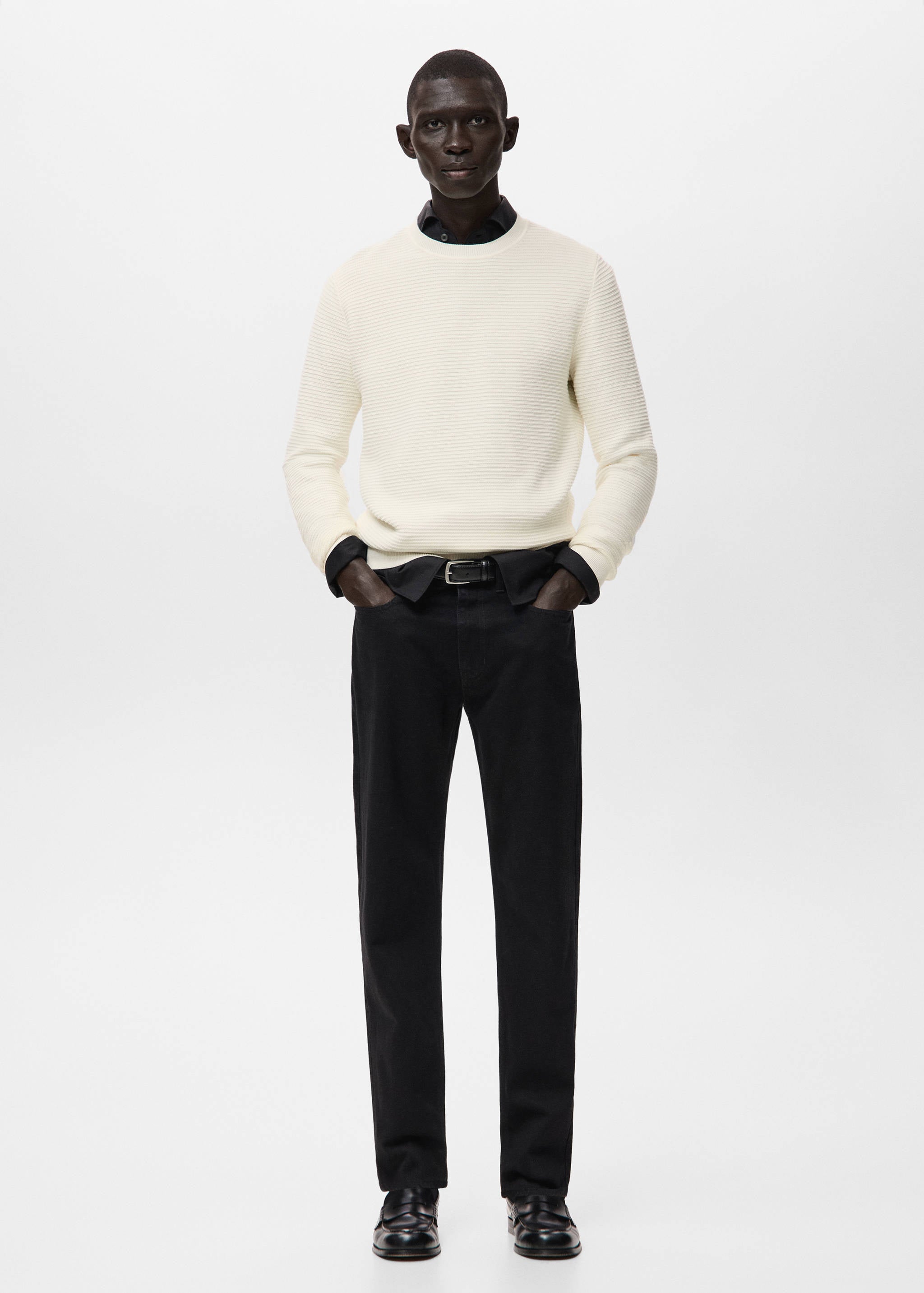 Mango sweater salas in off white-001