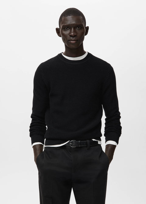 Mango sweater salas in black