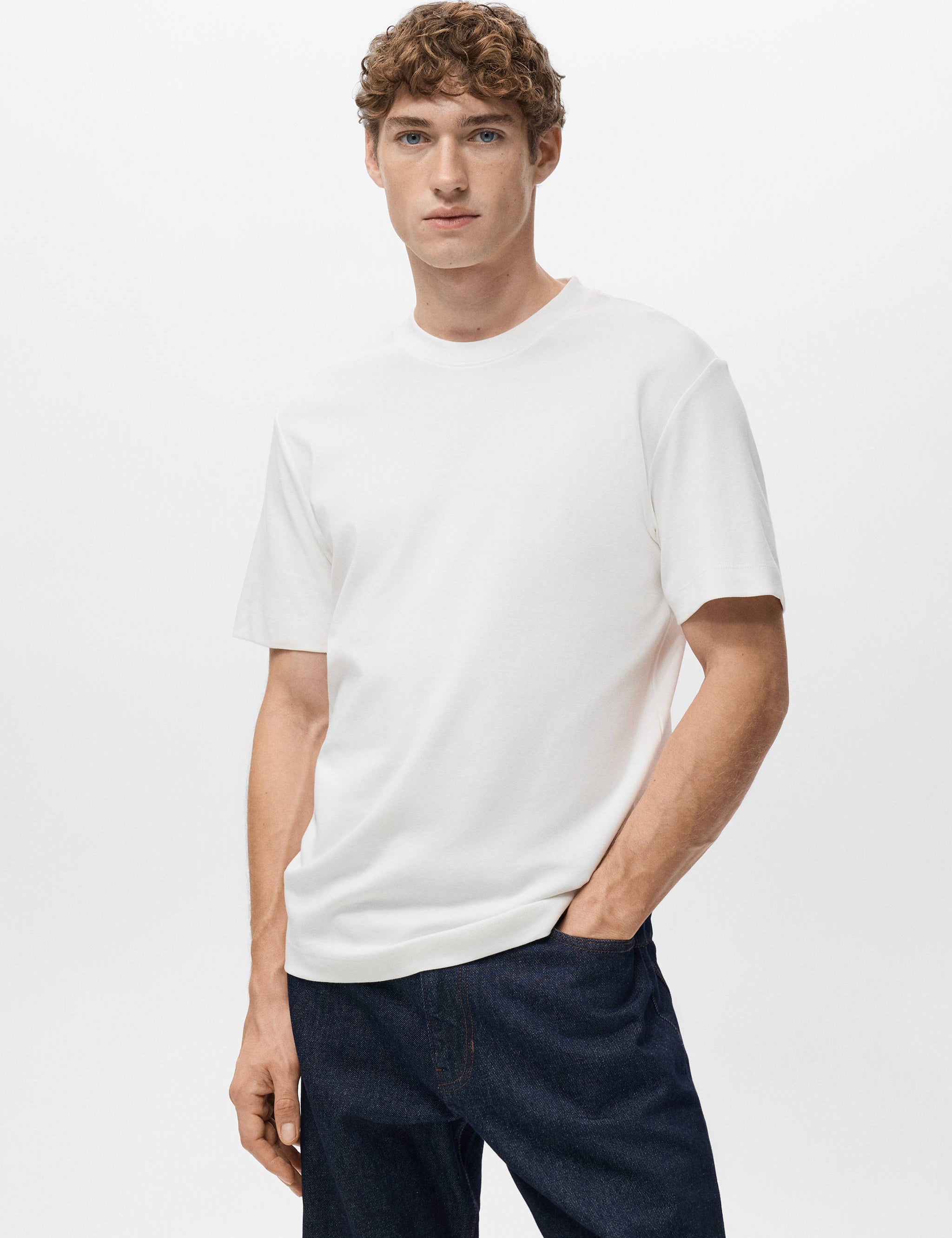 Mango t-shirt kimi in off white - 002