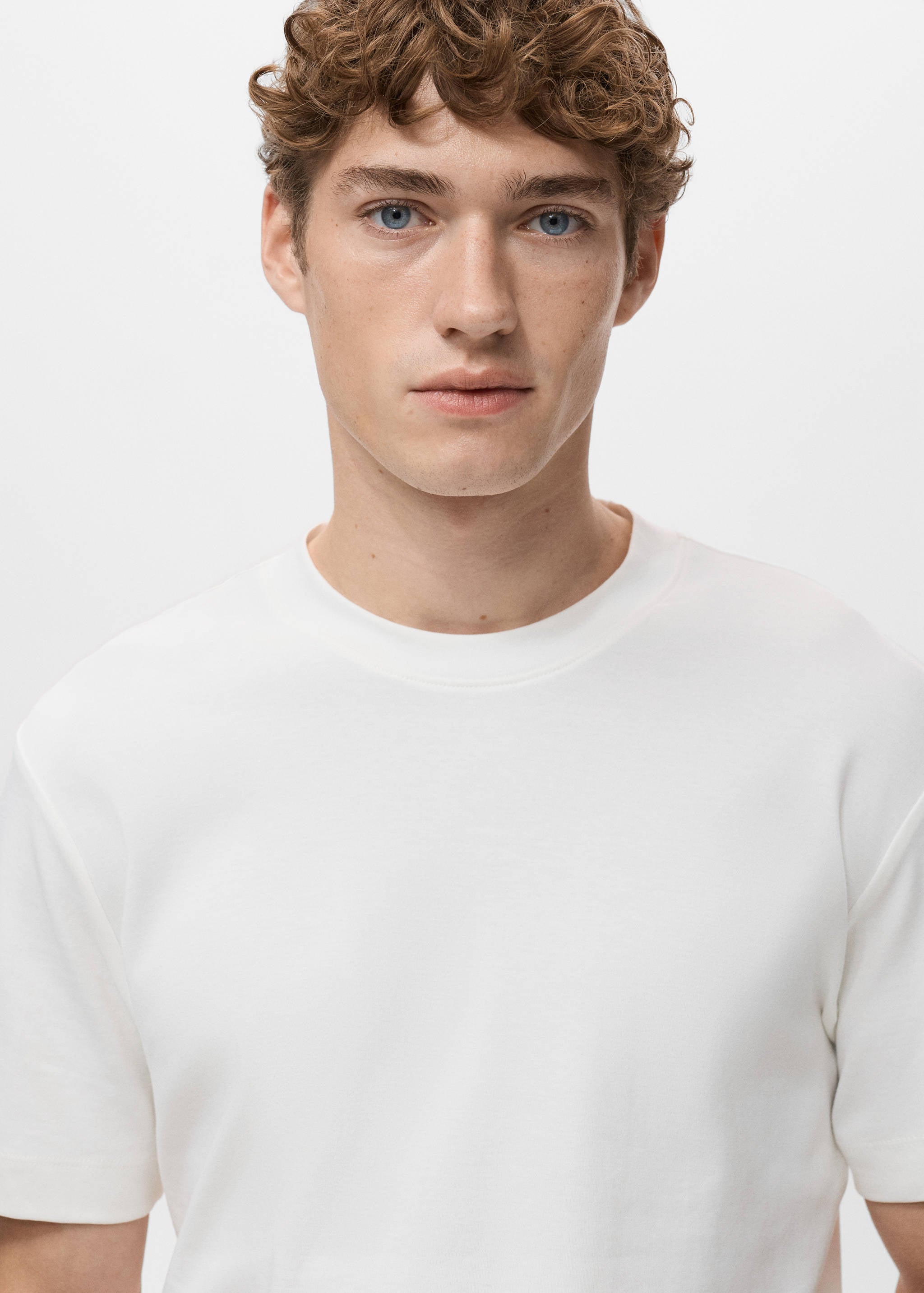 Mango t-shirt kimi in off white - 004