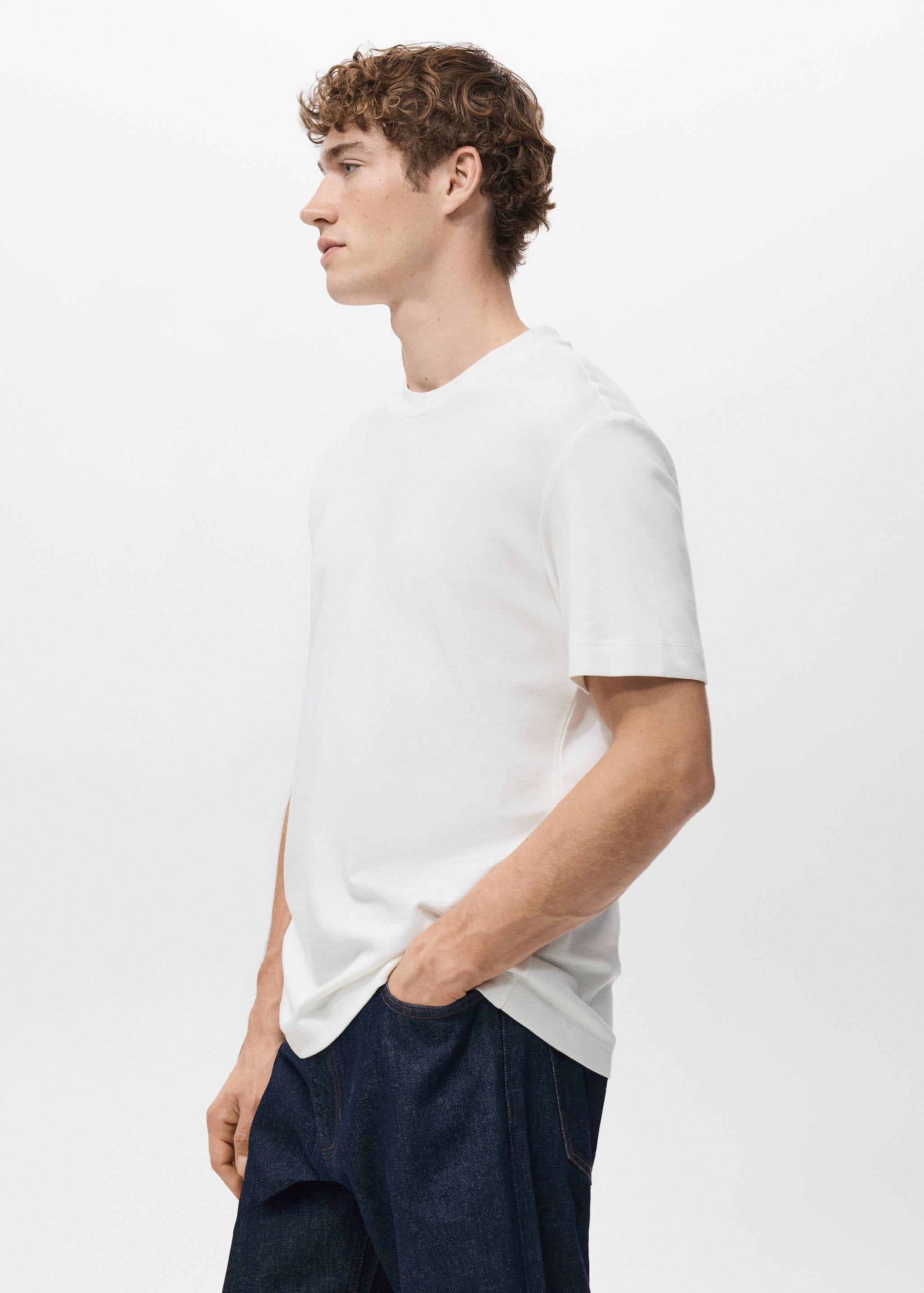 Mango t-shirt kimi in off white - 008