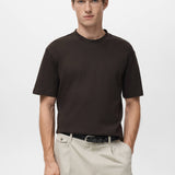 Mango t-shirt kimi in chocolate - 002