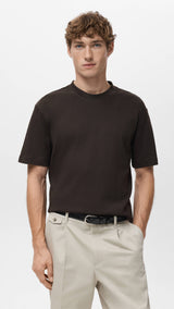 Mango t-shirt kimi in chocolate - 002