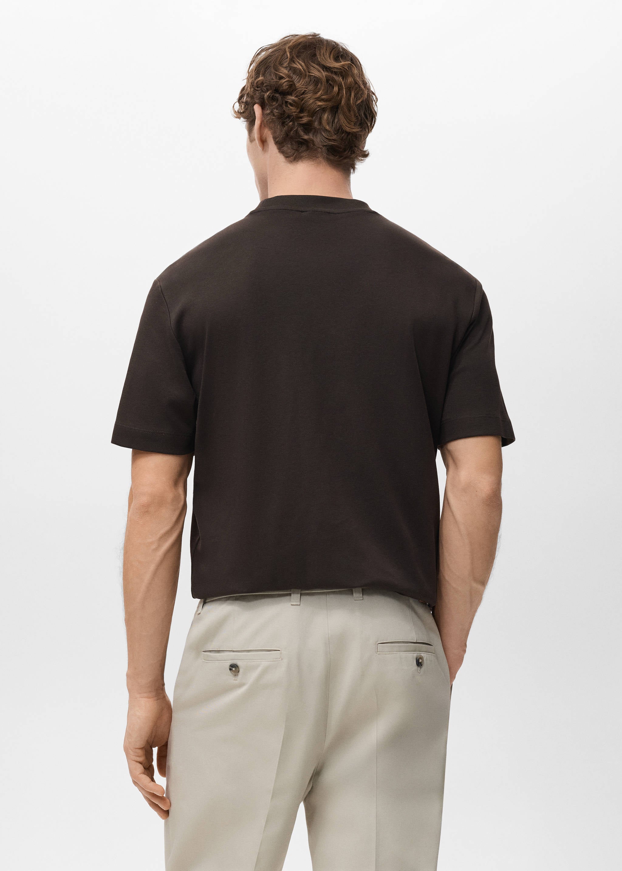 Mango t-shirt kimi in chocolate - 003