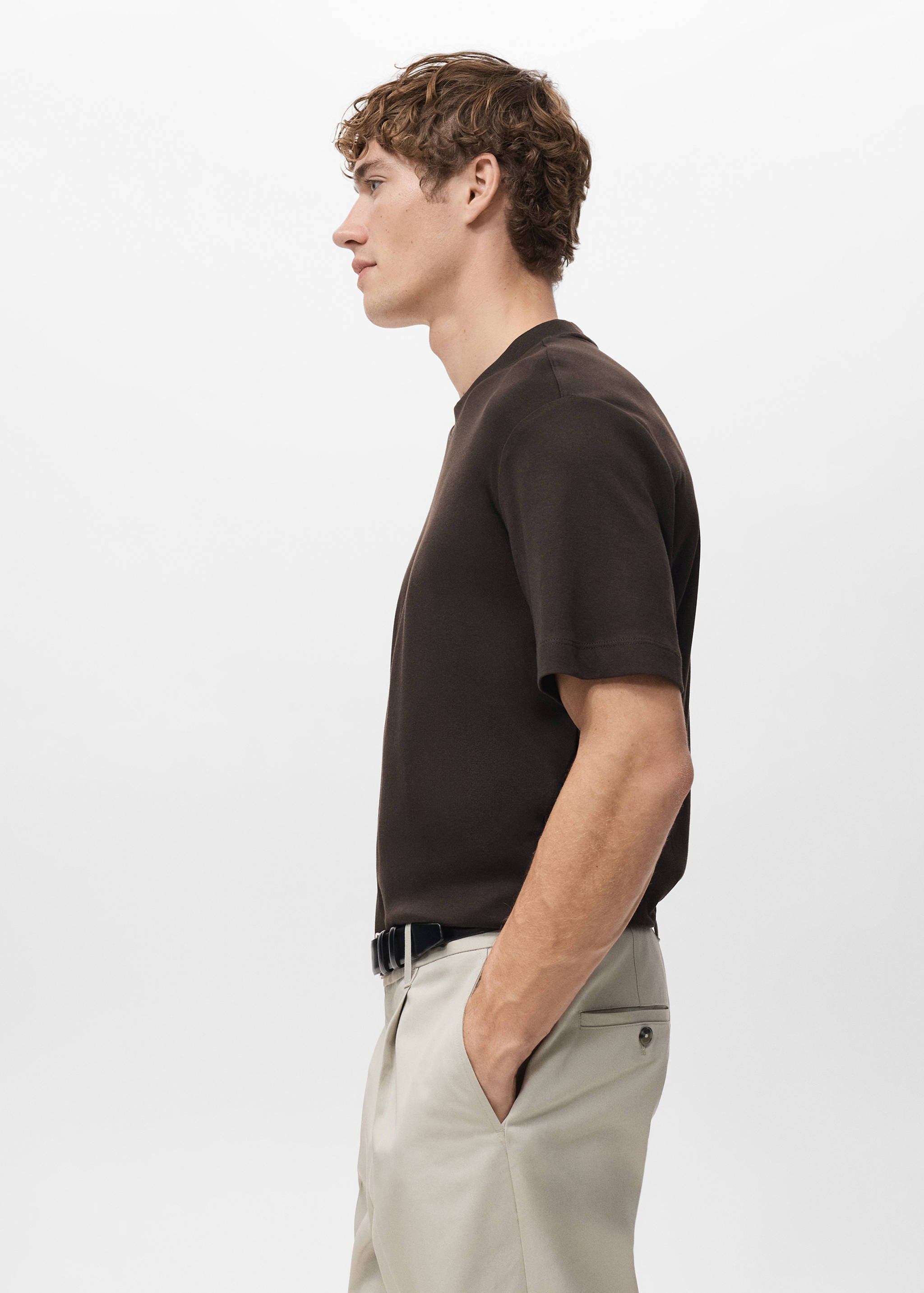 Mango t-shirt kimi in chocolate - 008