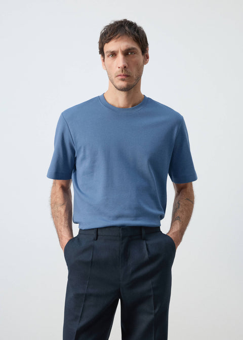 Mango t-shirt kimi in porcelain