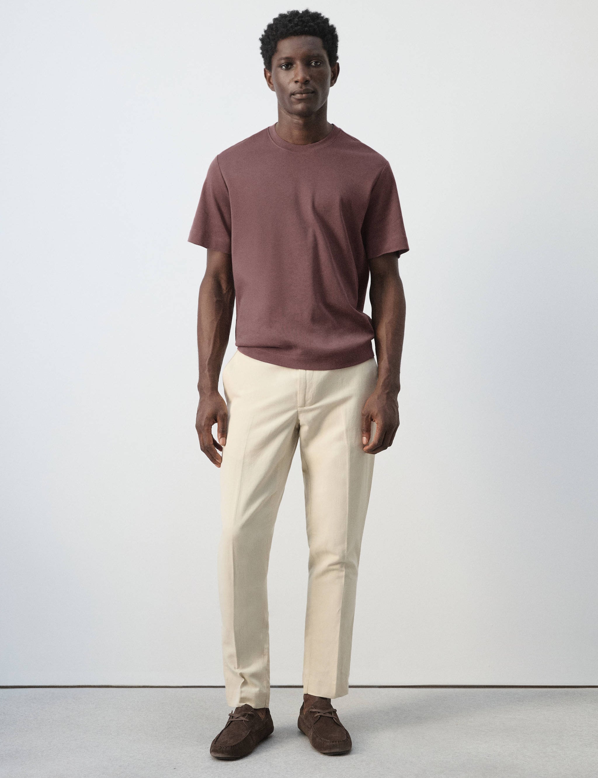 Mango t-shirt kimi in plum - 001