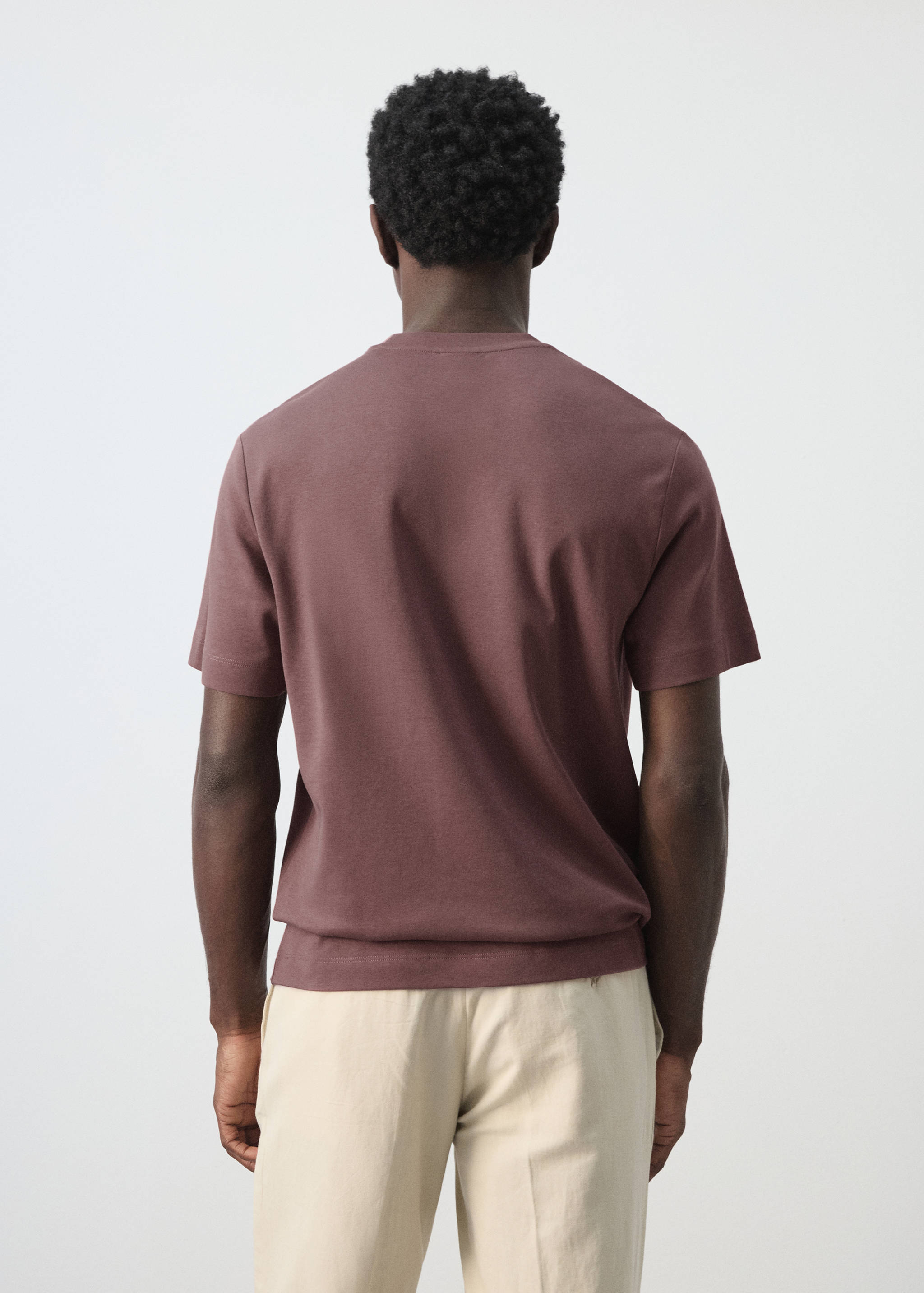Mango t-shirt kimi in plum - 003