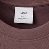 Mango t-shirt kimi in plum - 023