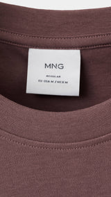Mango t-shirt kimi in plum - 023