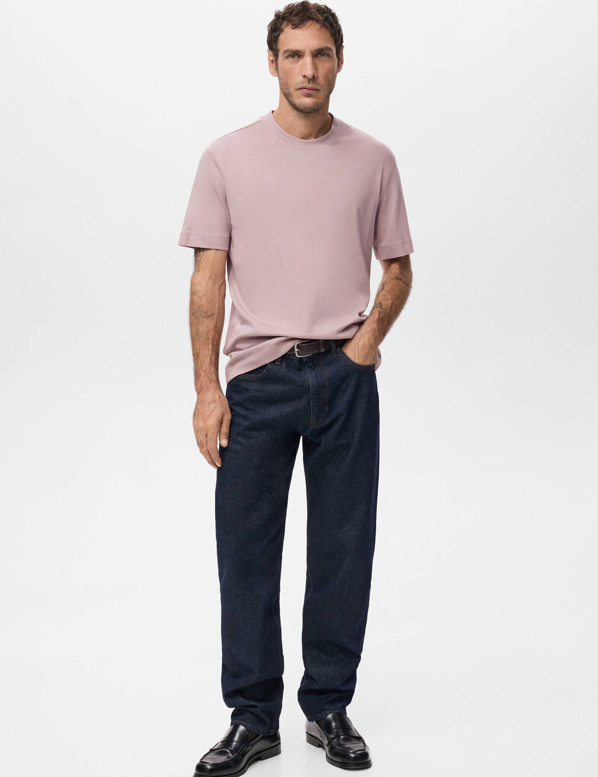 Mango t-shirt kimi in vintage pink - 001