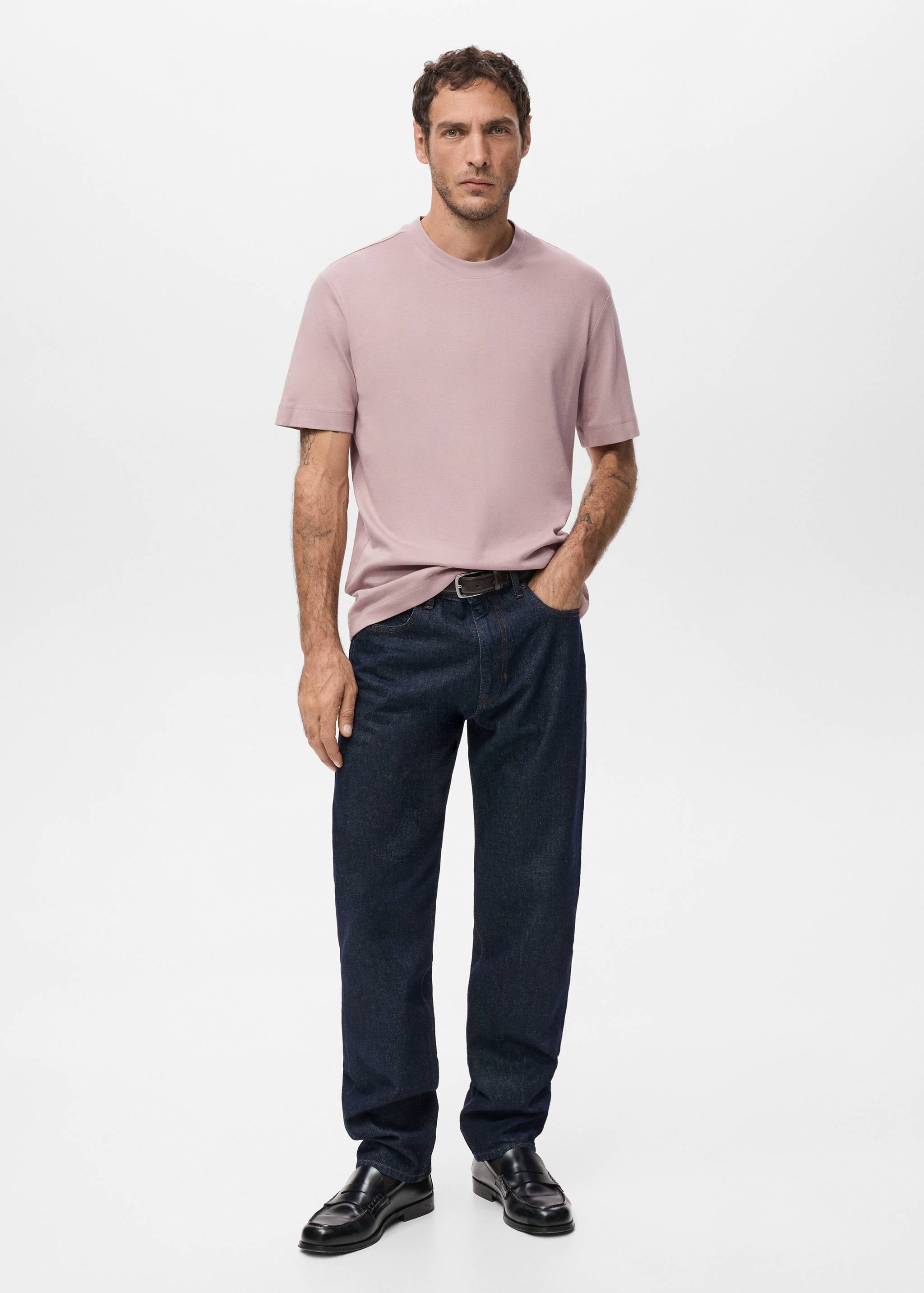 Mango t-shirt kimi in vintage pink - 001