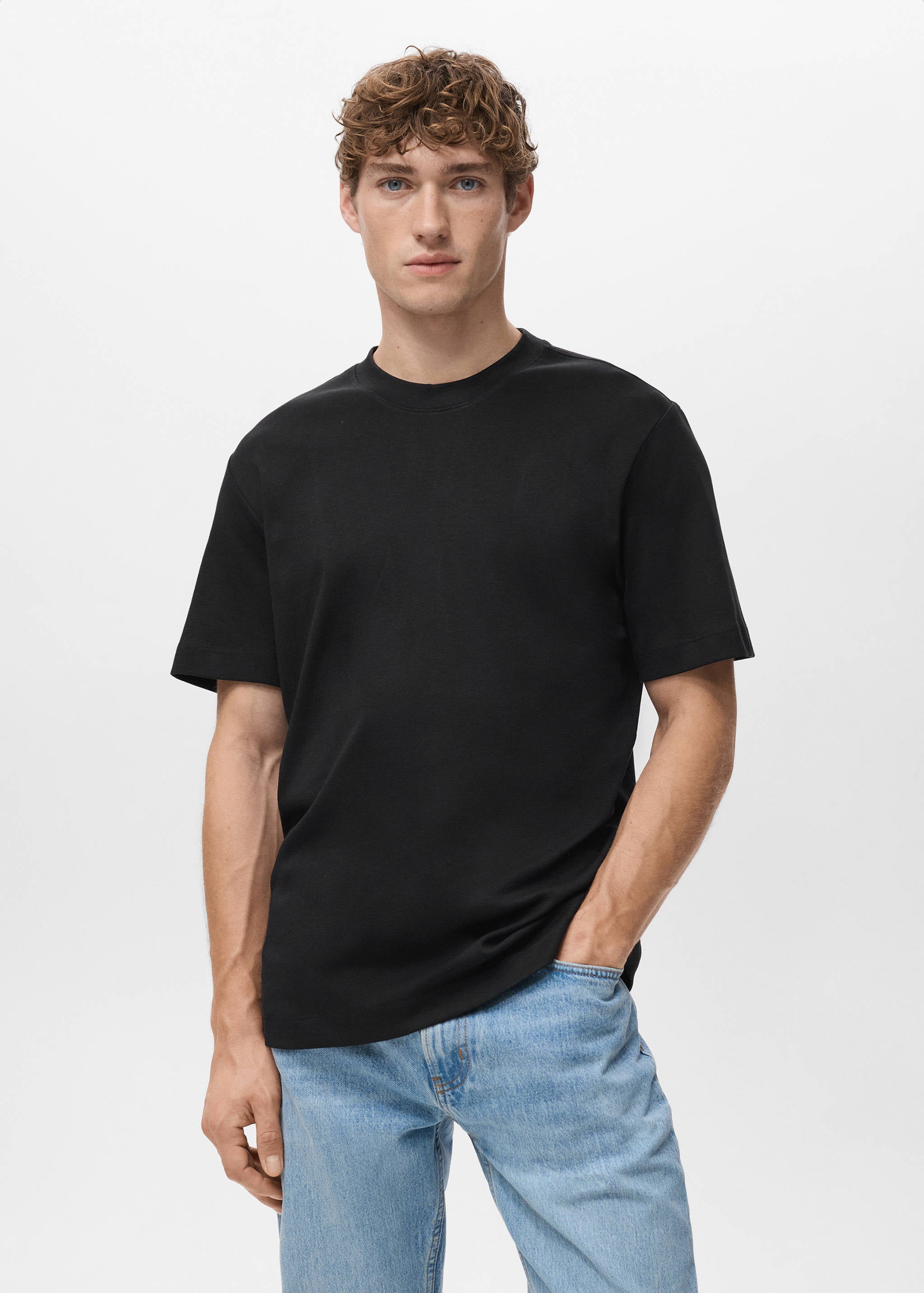 Mango t-shirt kimi in black - 002