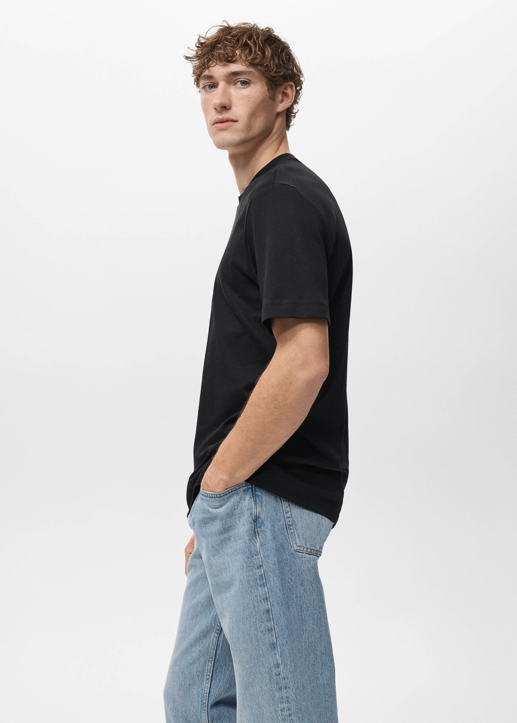 Mango t-shirt kimi in black - 008