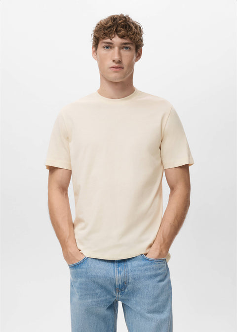 Mango t-shirt cherlo in vanilla