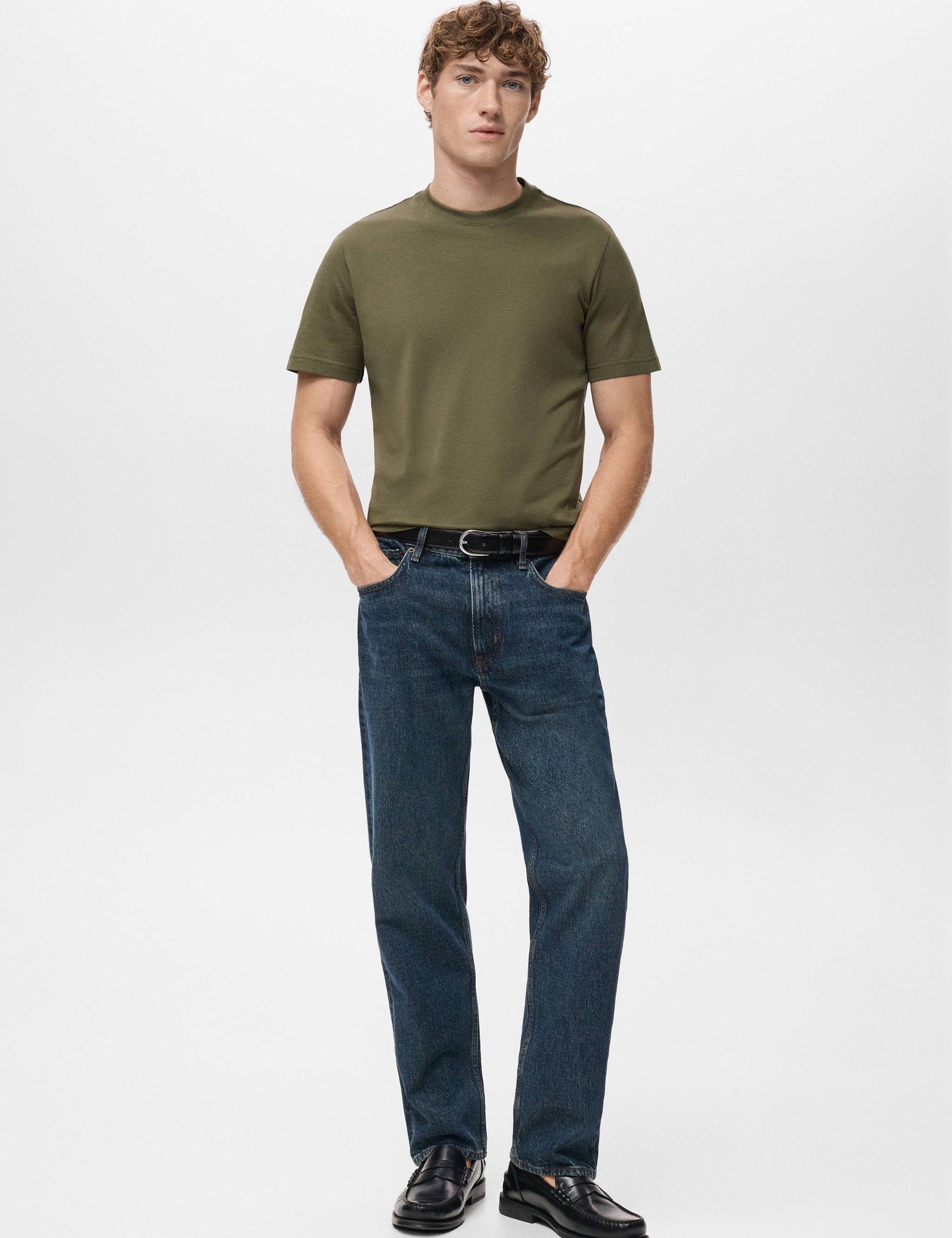 Mango t-shirt cherlo in olive - 001