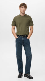 Mango t-shirt cherlo in olive - 001