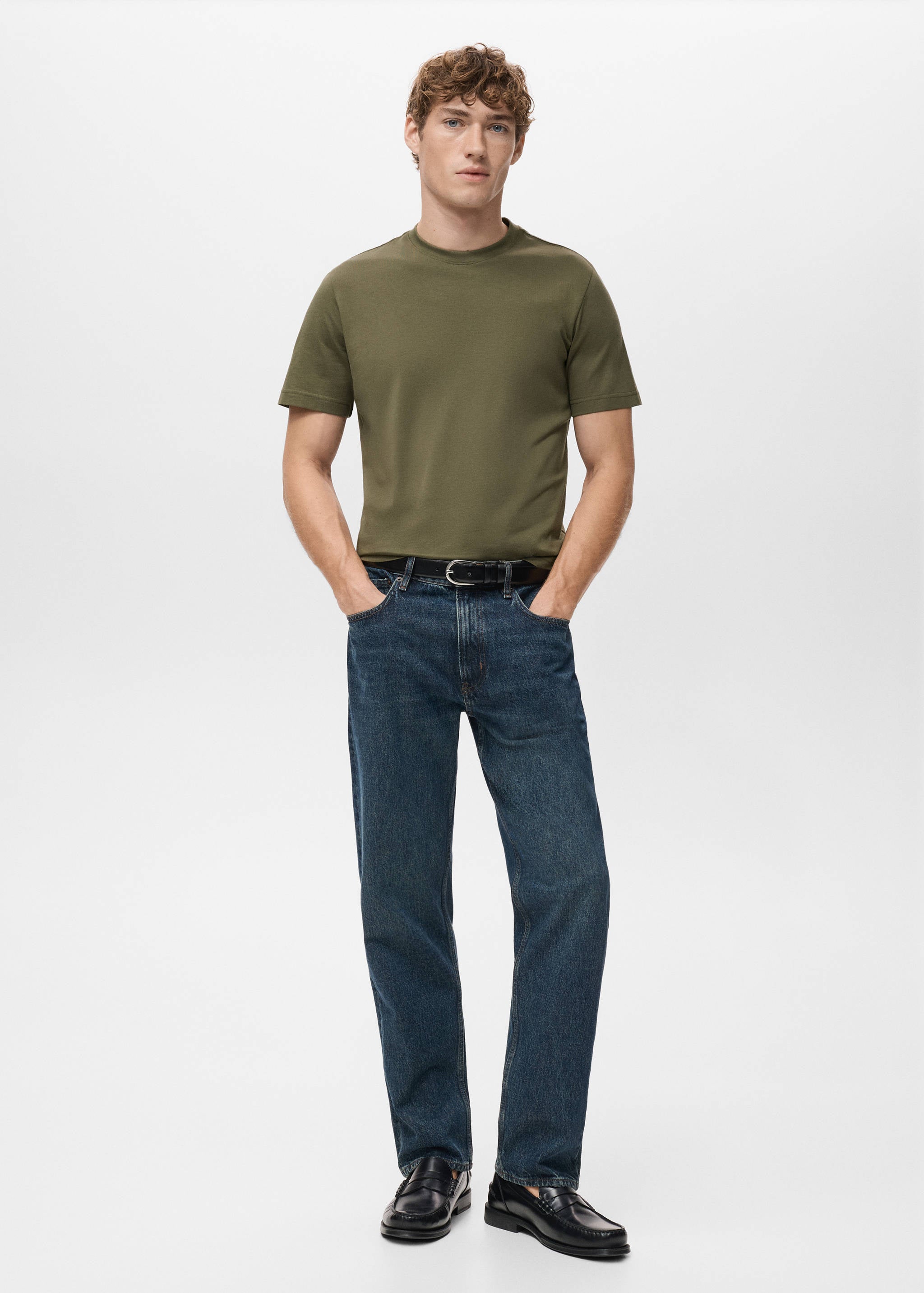Mango t-shirt cherlo in olive - 001
