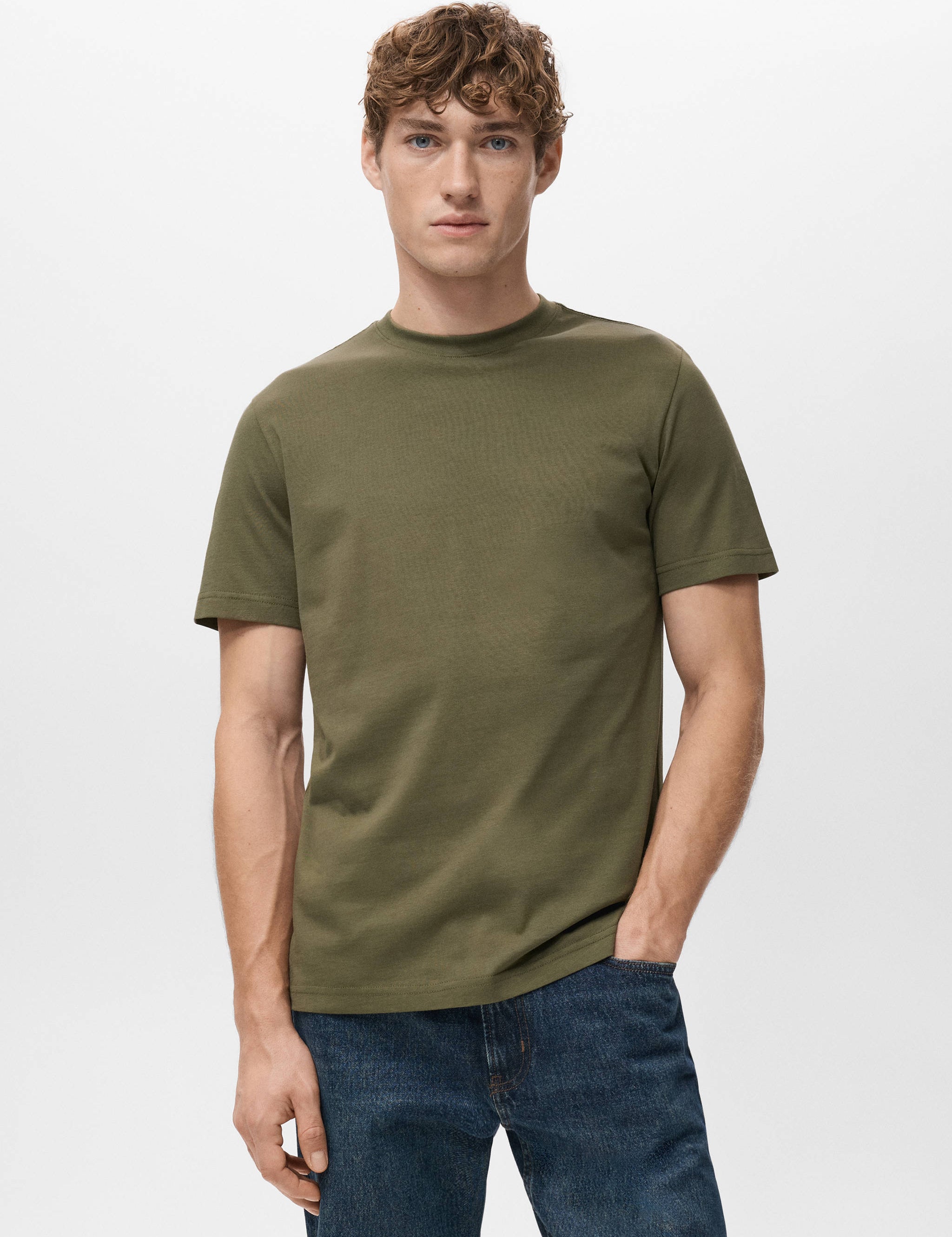 Mango t-shirt cherlo in olive - 002