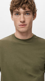 Mango t-shirt cherlo in olive - 004