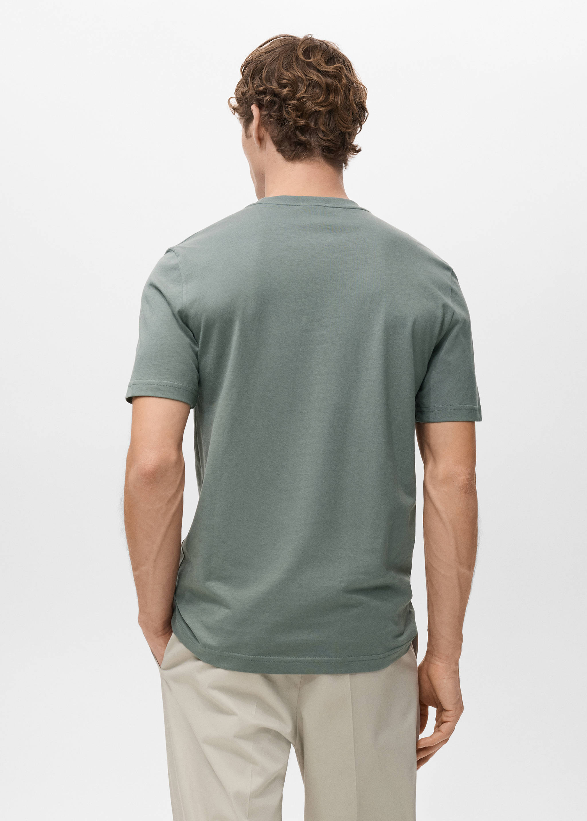 Mango t-shirt cherlo in moss - 003