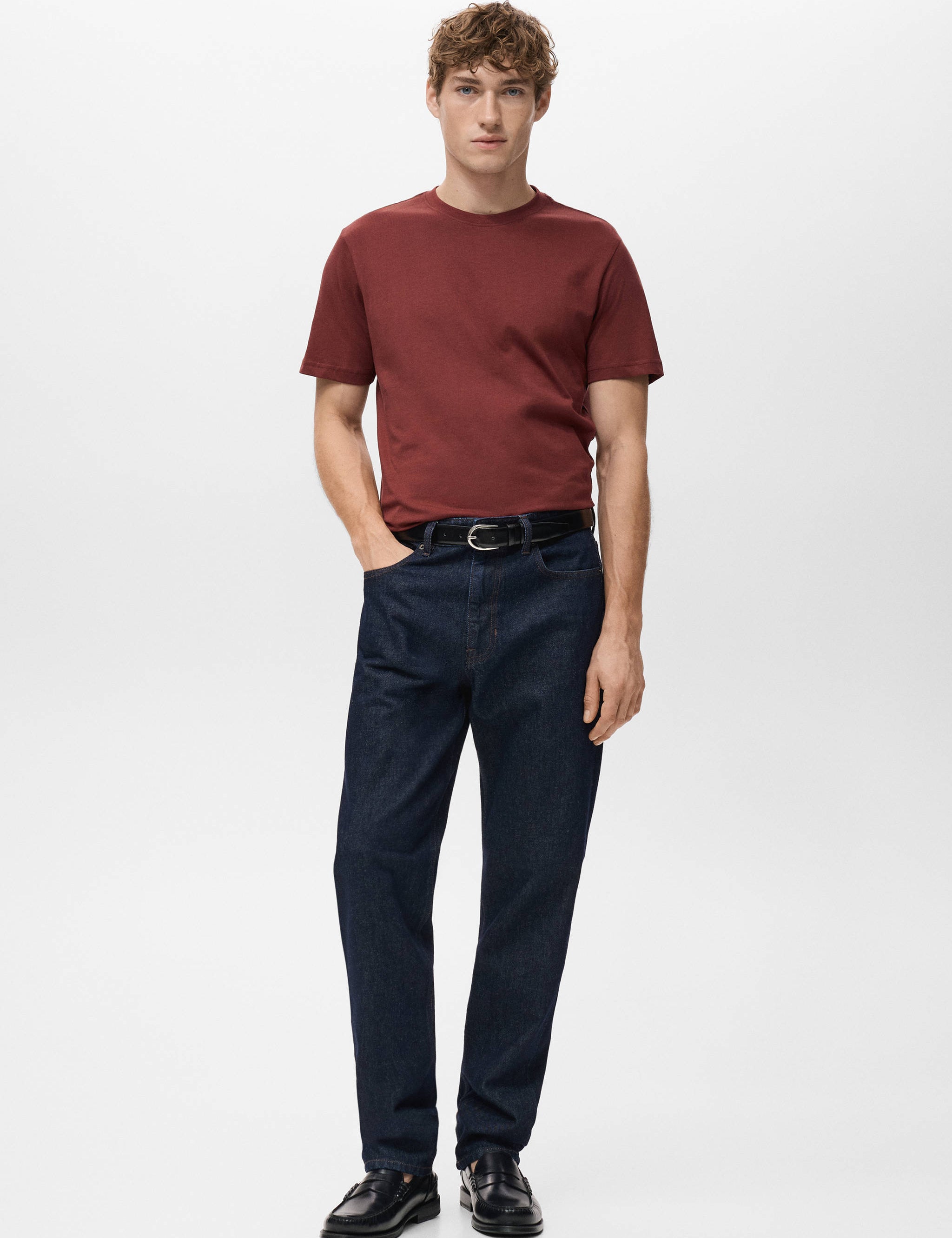 Mango t-shirt cherlo in cherry - 001