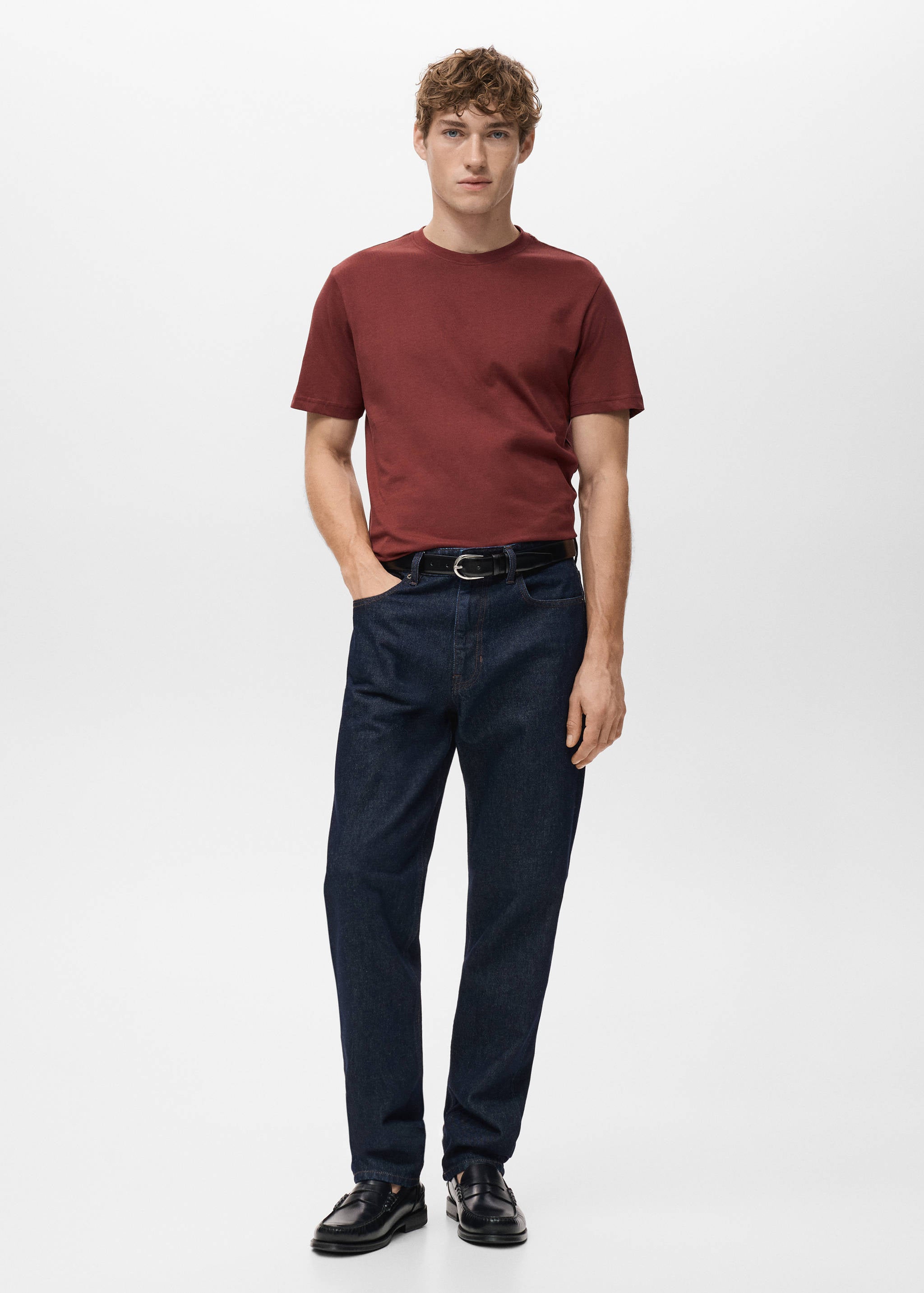 Mango t-shirt cherlo in cherry - 001