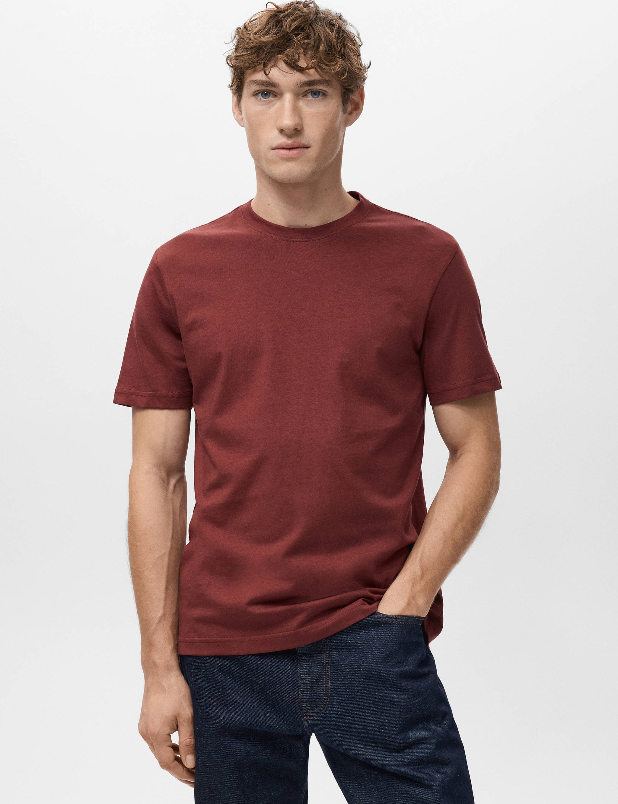 Mango t-shirt cherlo in cherry - 002