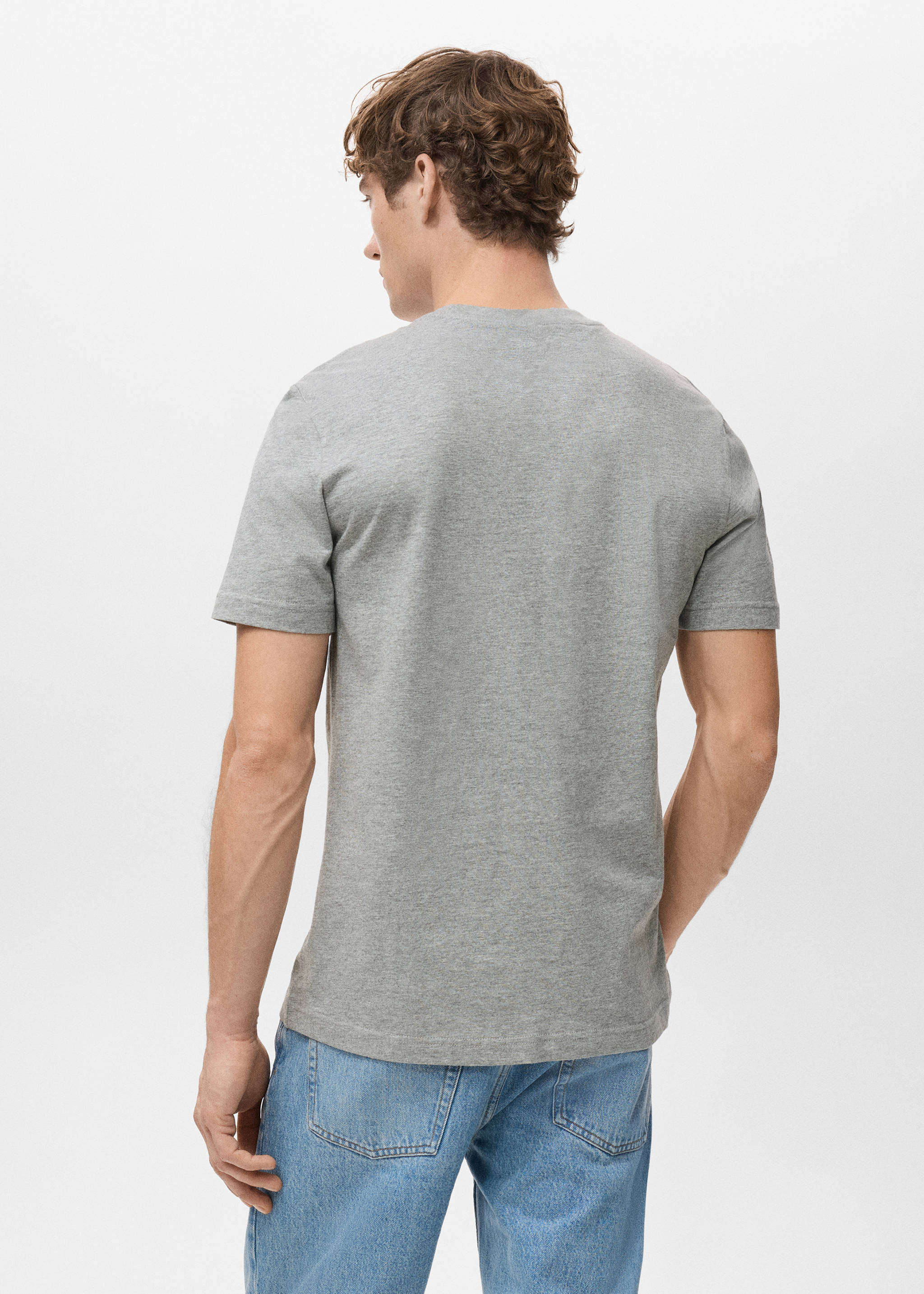 Mango t-shirt cherlo in light vigore grey - 003
