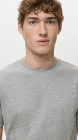 Mango t-shirt cherlo in light vigore grey - 004