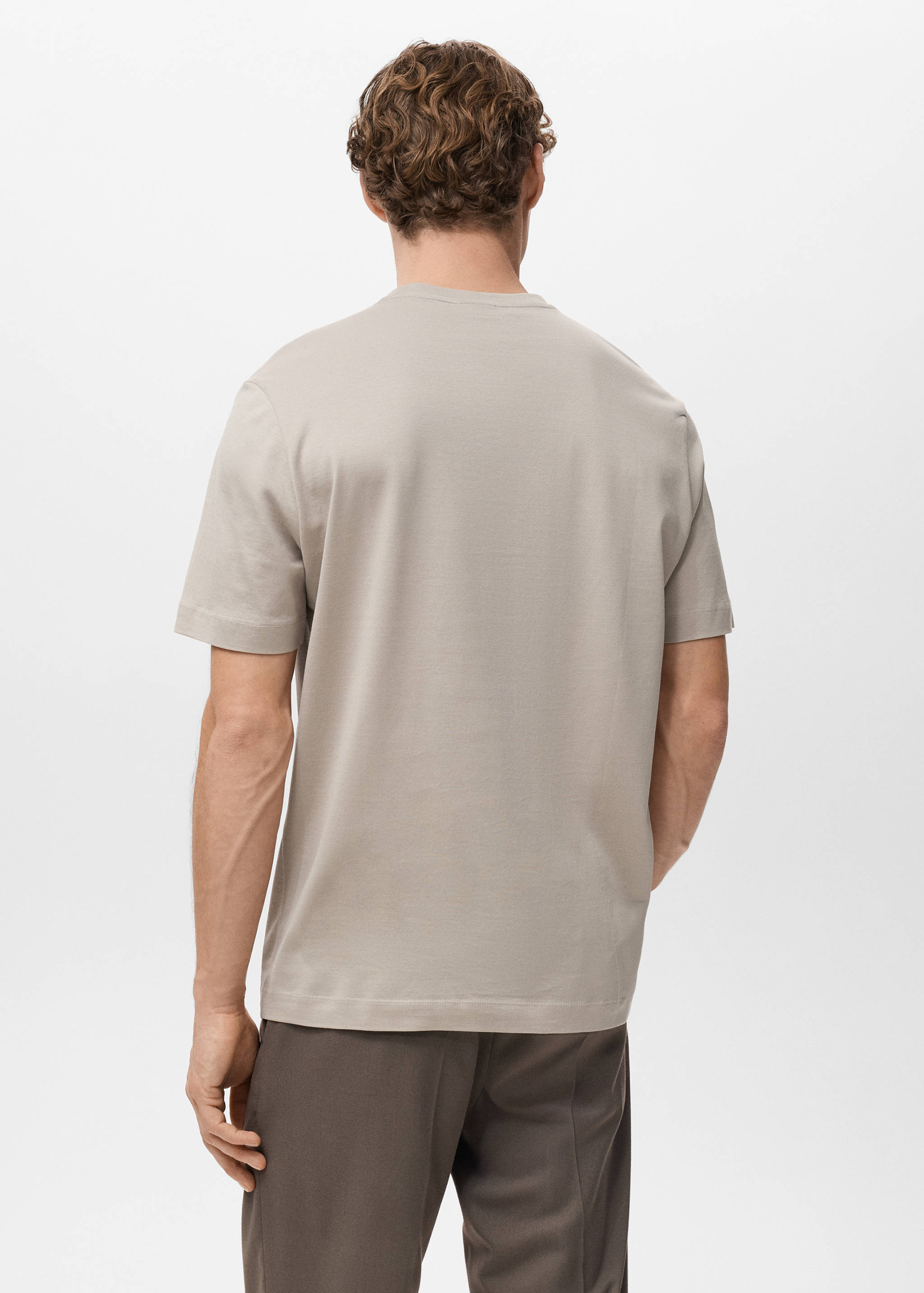 Mango t-shirt bellow in sand-003