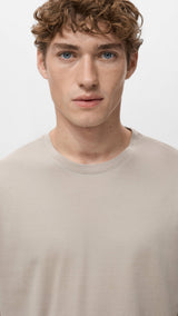 Mango t-shirt bellow in sand-004