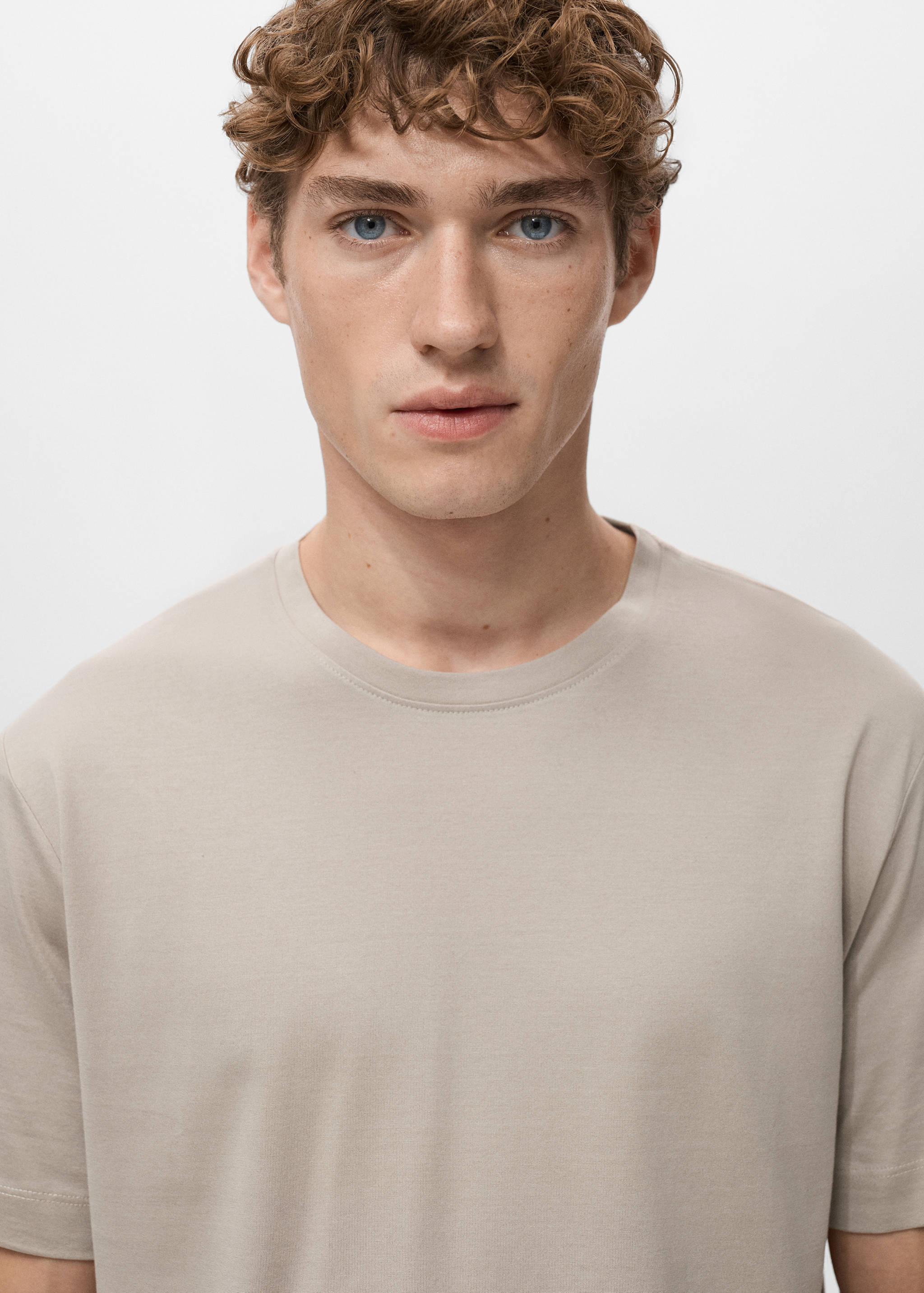 Mango t-shirt bellow in sand-004