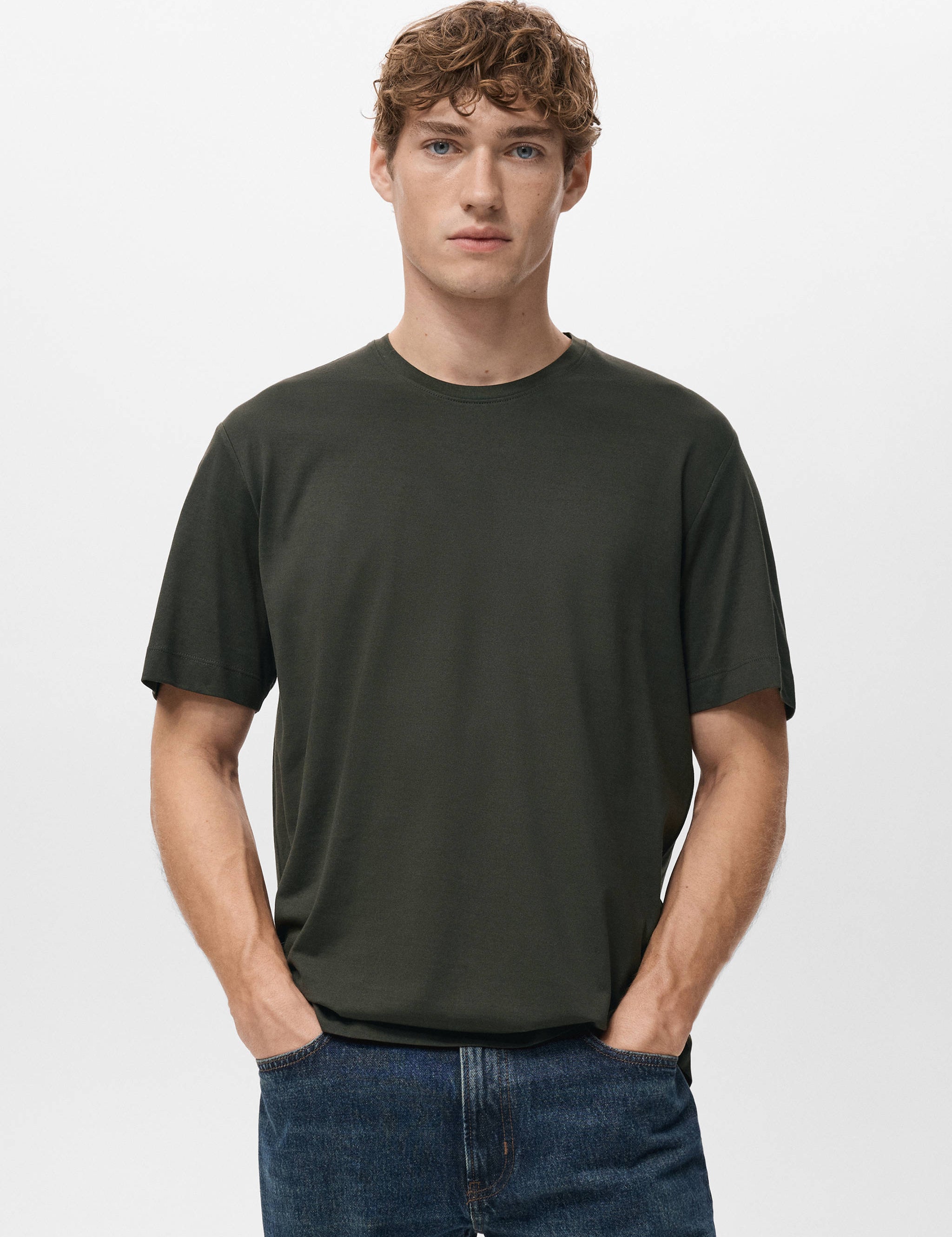 Mango t-shirt bellow in chocolate-002