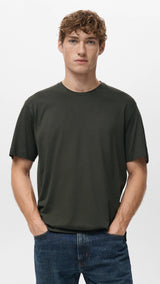 Mango t-shirt bellow in chocolate-002