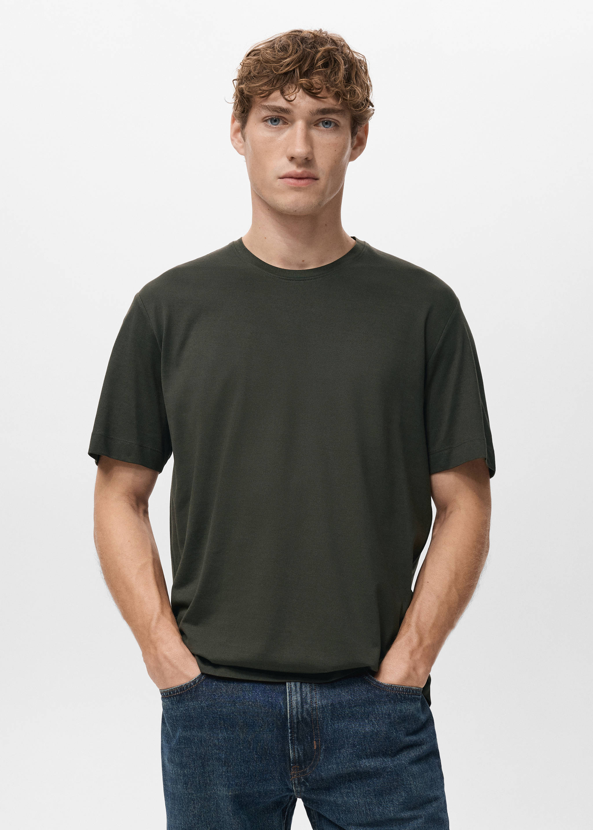 Mango t-shirt bellow in chocolate-002
