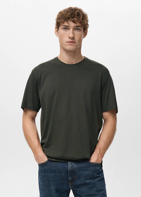 Mango t-shirt bellow in chocolate