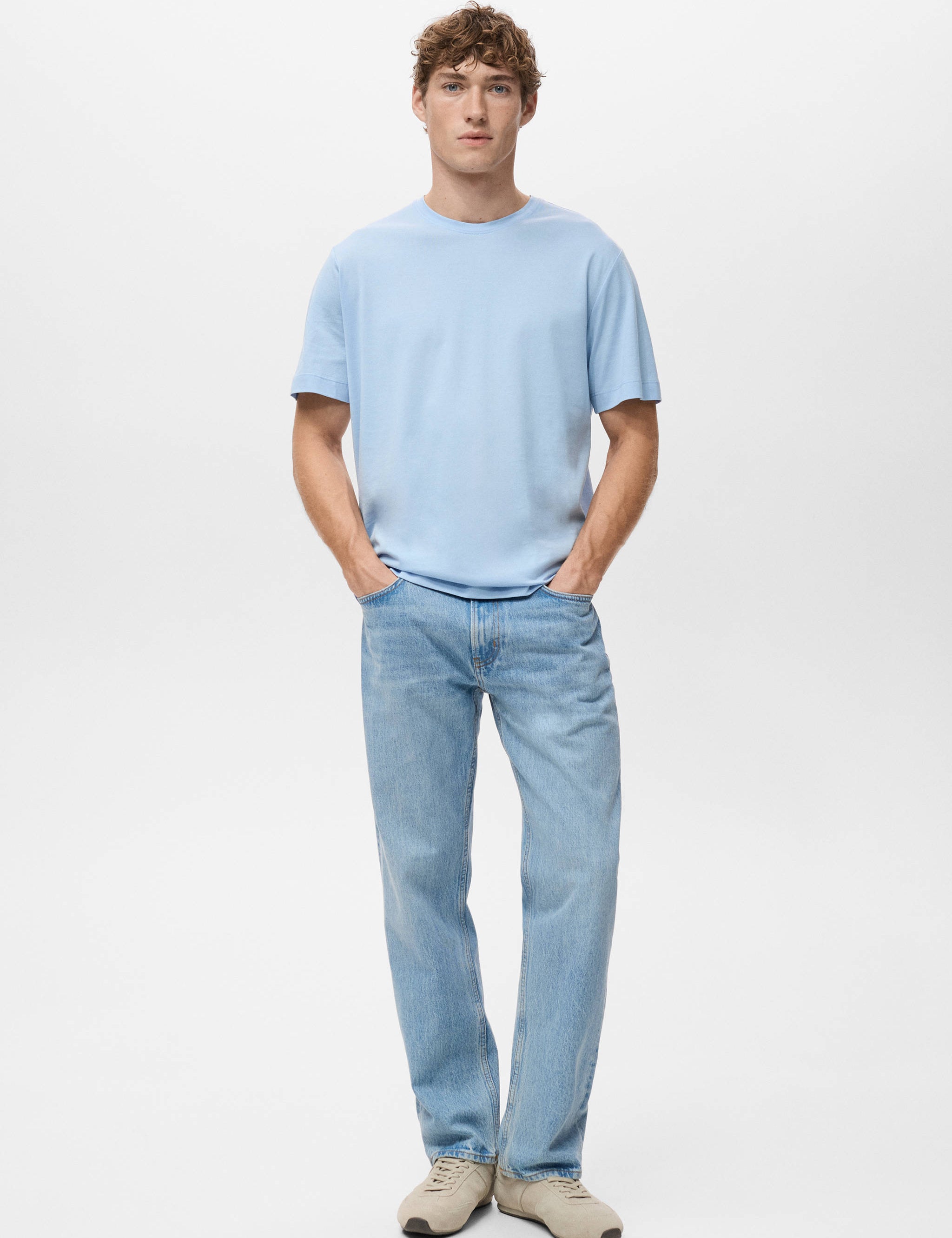 Mango t-shirt bellow in celestial-001