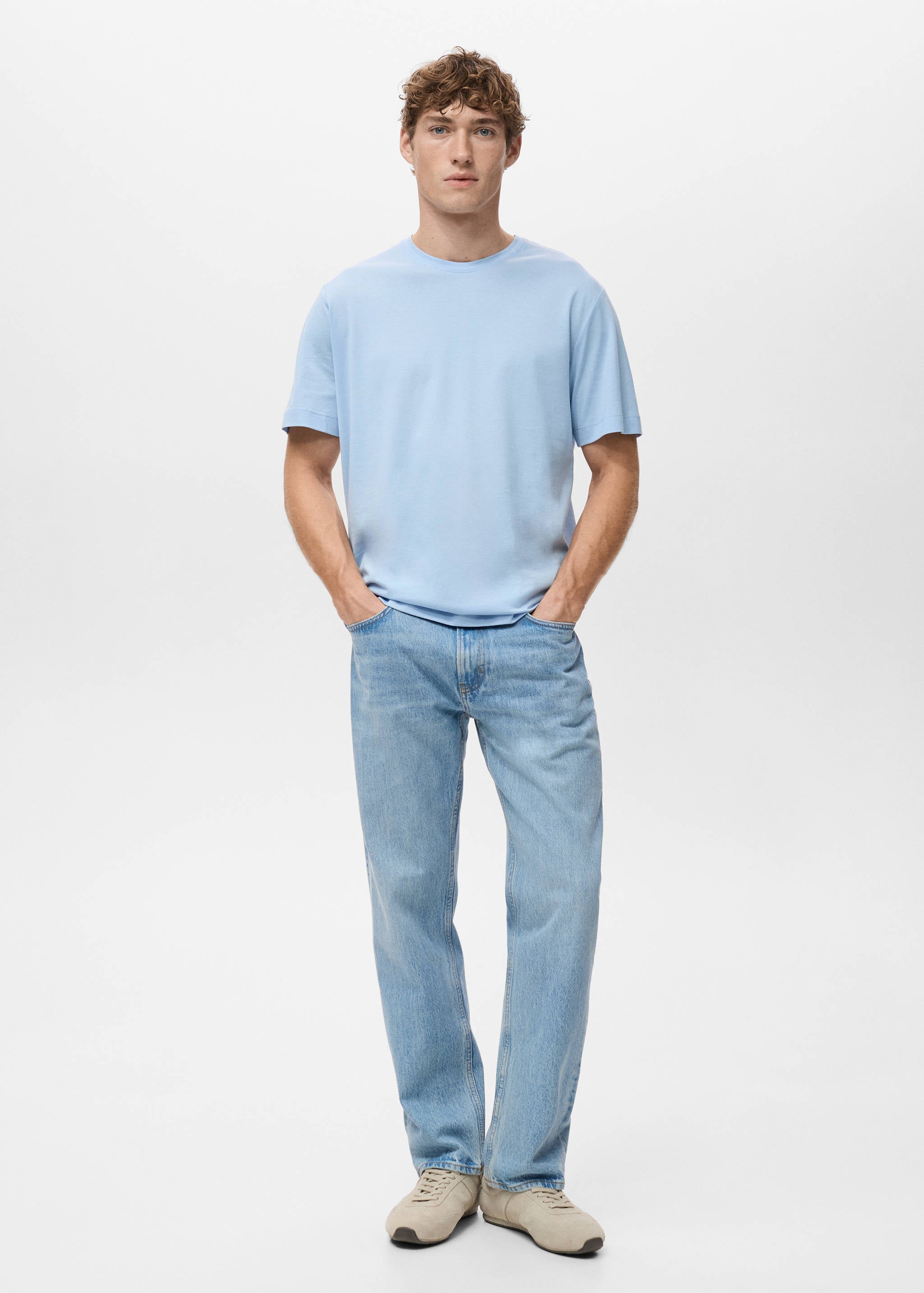 Mango t-shirt bellow in celestial-001