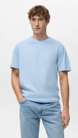 Mango t-shirt bellow in celestial-002