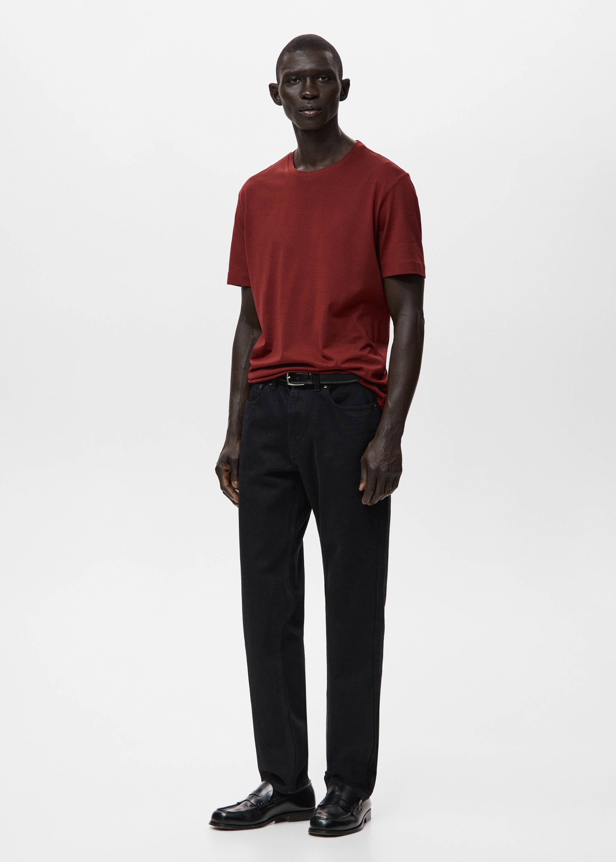 Mango t-shirt bellow in cherry-001