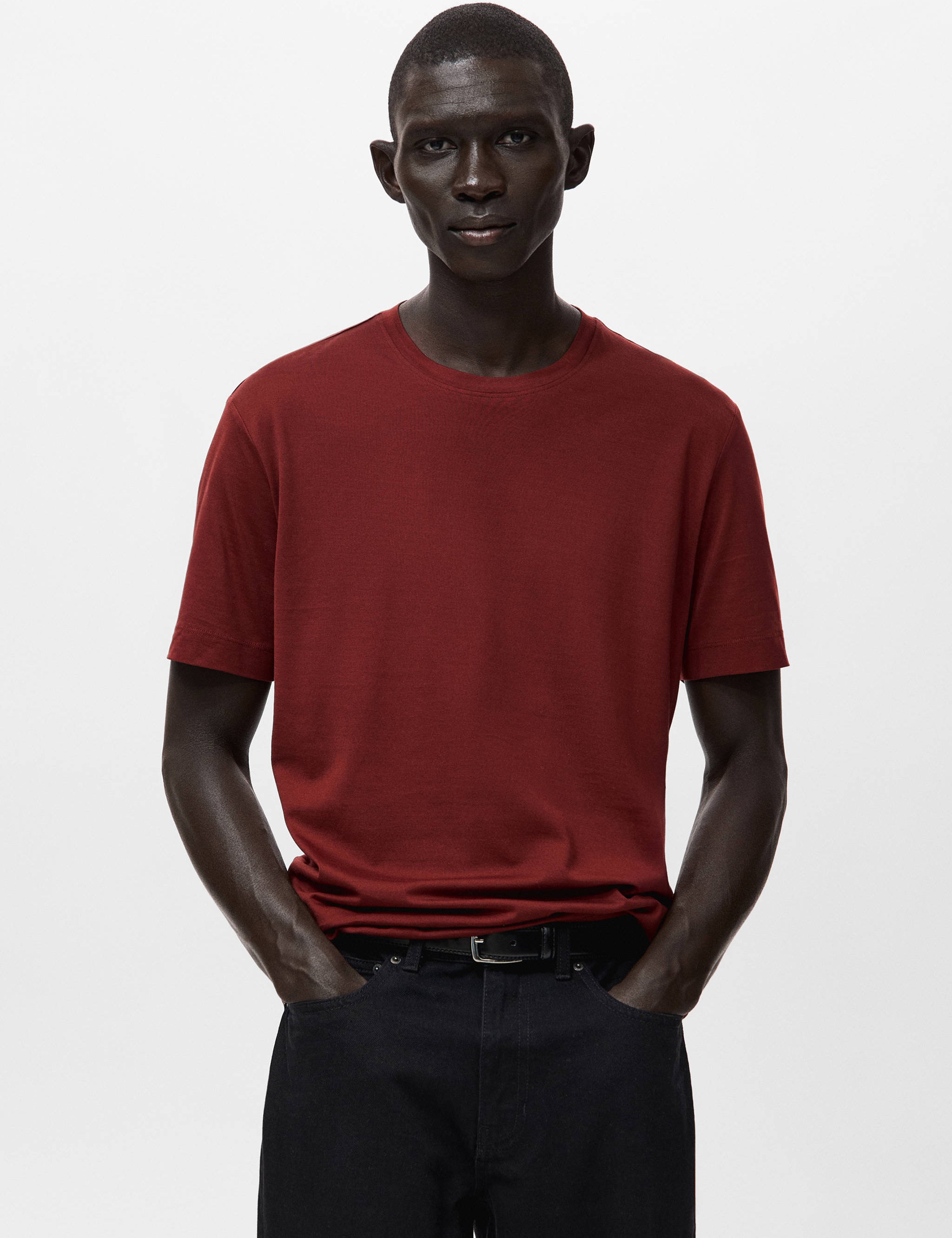 Mango t-shirt bellow in cherry-002