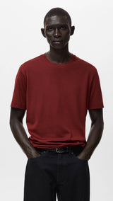 Mango t-shirt bellow in cherry-002